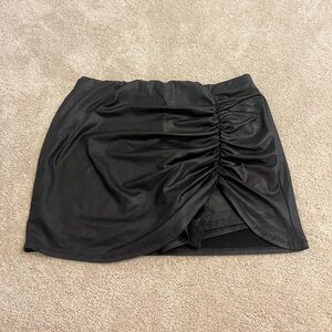 Windsor Black Faux Leather Mini Skirt